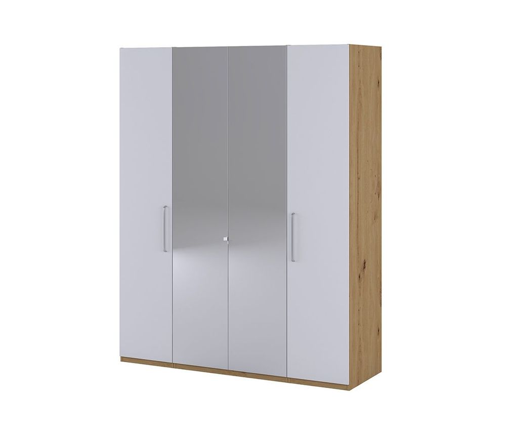 Шкаф четырехстворчатый с зеркальными фасадами